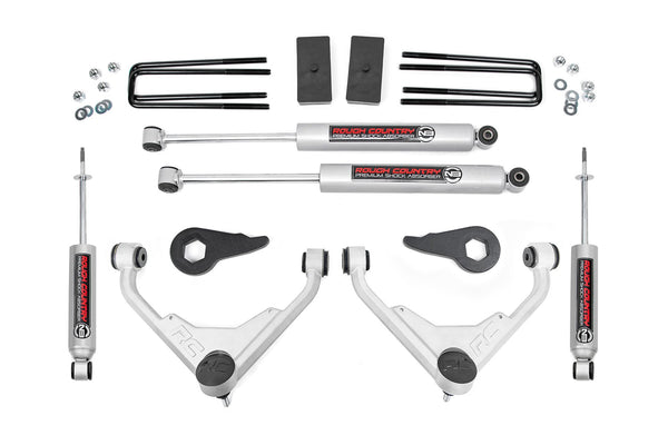 Rough Country - 3 Inch Lift Kit - Chevy/GMC Sierra/Silverado 2500 HD Suburban/Yukon XL 2500 (01-10)