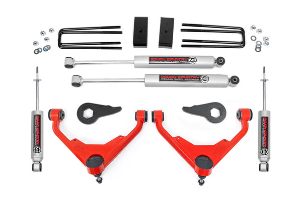 Rough Country - 3 Inch Lift Kit - FK/FF Code - Chevy/GMC Sierra/Silverado 2500 HD Suburban/Yukon XL 2500 (01-10)