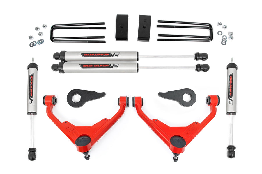 Rough Country - 3 Inch Lift Kit - V2 - FK/FF - Chevy/GMC Sierra/Silverado 2500 HD Suburban/Yukon XL 2500 (01-10)