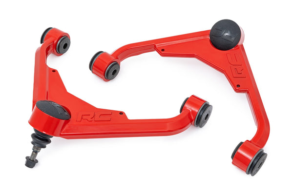 Rough Country - Red Forged Upper Control Arms - 3 Inch Lift - Chevy/GMC 2500HD (01-10)