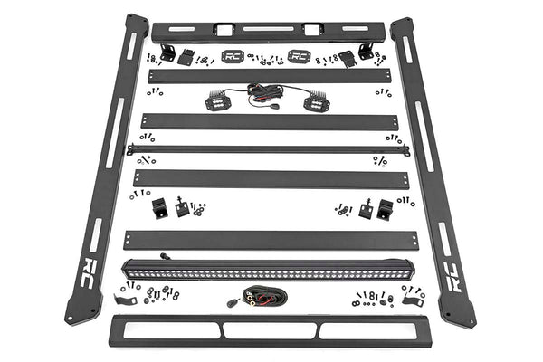 Rough Country - Roof Rack - Black Series Lights - Jeep Wrangler JK/Wrangler Unlimited (07-18)