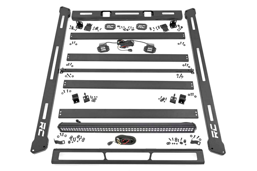 Rough Country - Roof Rack - Black Series Lights - Jeep Wrangler JL (21-25)/Wrangler Unlimited (18-25)