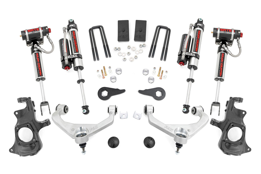 Rough Country - 3.5 Inch Lift Kit - Knuckle - Vertex - W/ Overloads - Chevy/GMC 2500HD/3500HD (11-19)