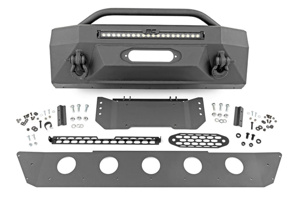 Rough Country - Front Bumper - Hybrid - 20 In. Blk LED - Amber - Toyota 4Runner 2WD/4WD (14-24)
