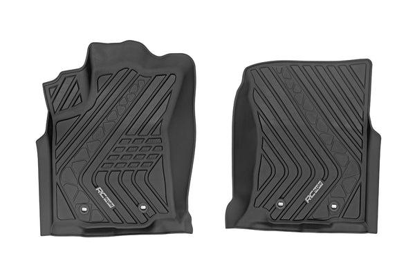Rough Country - Flex-Fit Floor Mats - Front - Toyota Tacoma 2WD/4WD (2016-2023)