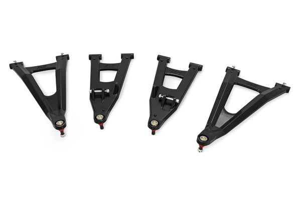 Rough Country - Black Forged Alum High Clearance 2" Fwd Offset Control Arms W/Ball Joints - Polaris Ranger 1000XP - 93155BLK