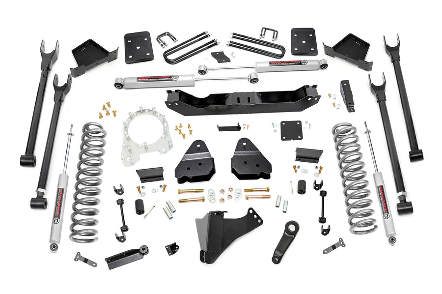 Rough Country - 6 Inch Lift Kit - 4-Link - OVLD - Ford F-250/F-350 Super Duty 4WD (2017-2022)