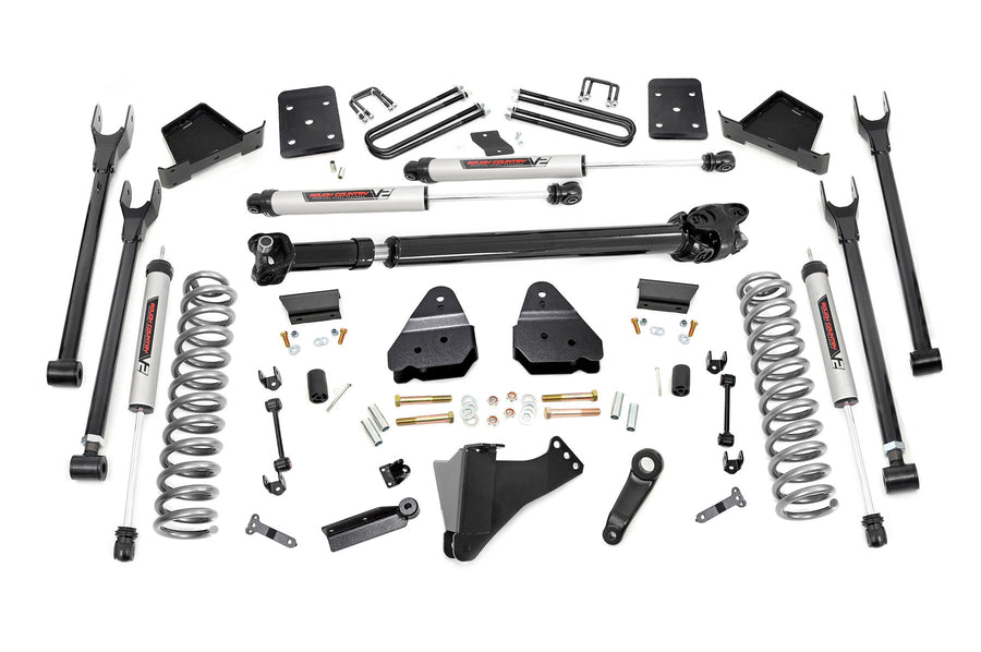 Rough Country - 6 Inch Lift Kit - Diesel - 4-Link - D/S -V2 - Ford F-250/F-350 Super Duty (17-22)