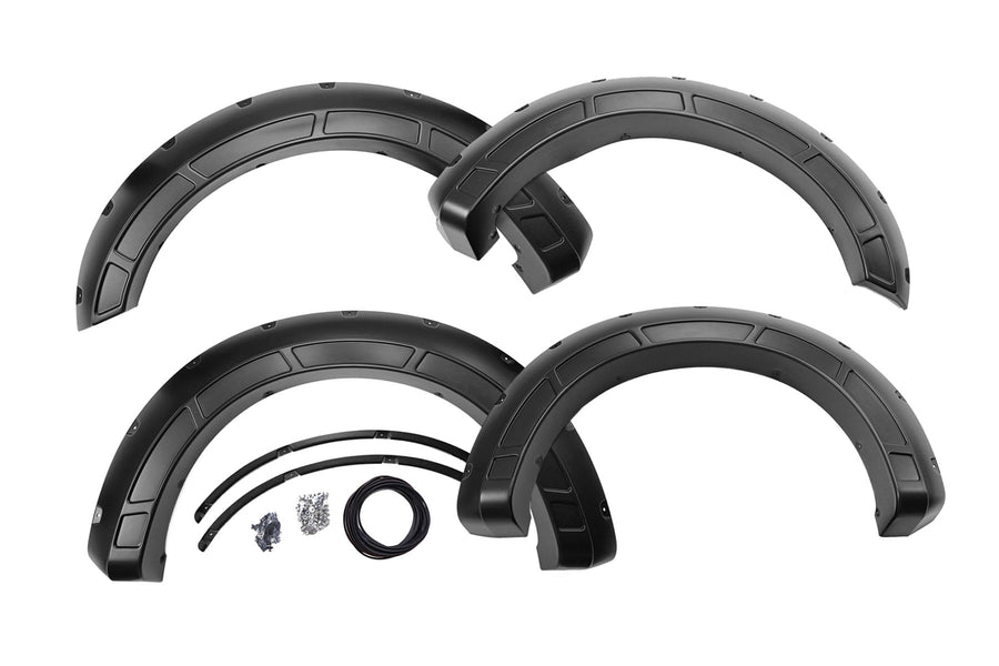 Rough Country - Fender Flares - Defender - G1 Absolute Black - Ford F-250/F-350 Super Duty (17-22)