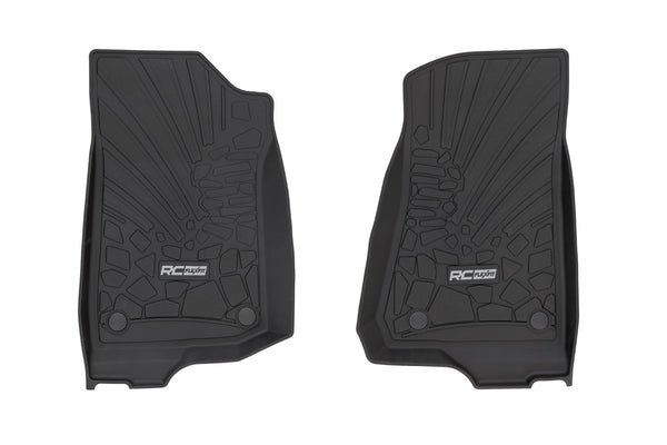 Rough Country - Flex Fit Floor Mats - FR - 4 Door - Jeep Wrangler Unlimited 4WD (2018-2025)