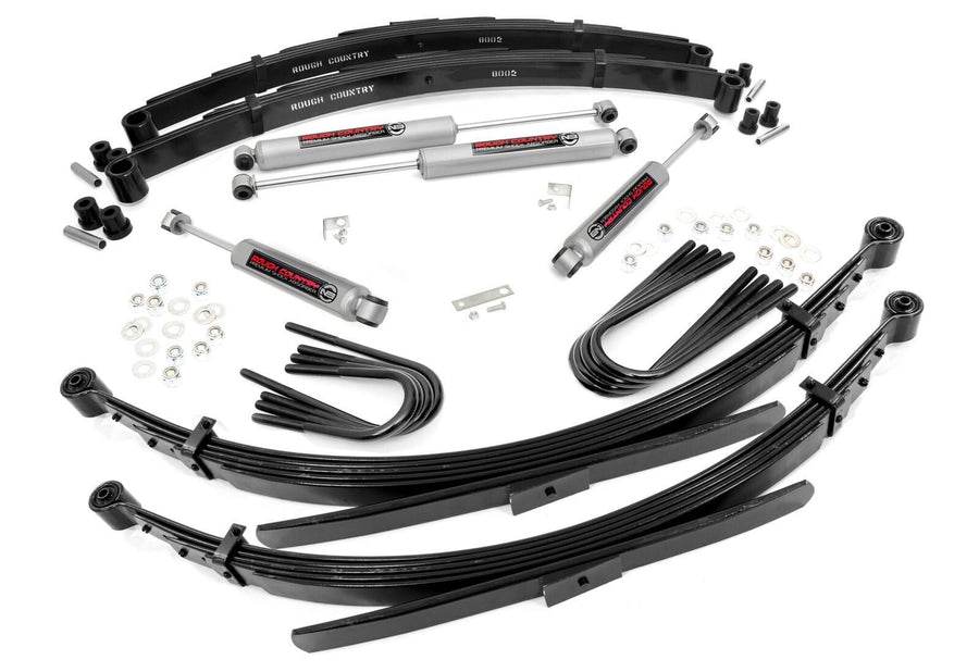 Rough Country - 2 Inch Lift - 52 Inch Rear Springs - Chevy/GMC C10/K10 Truck & SUV/K5 Blazer (73-76)
