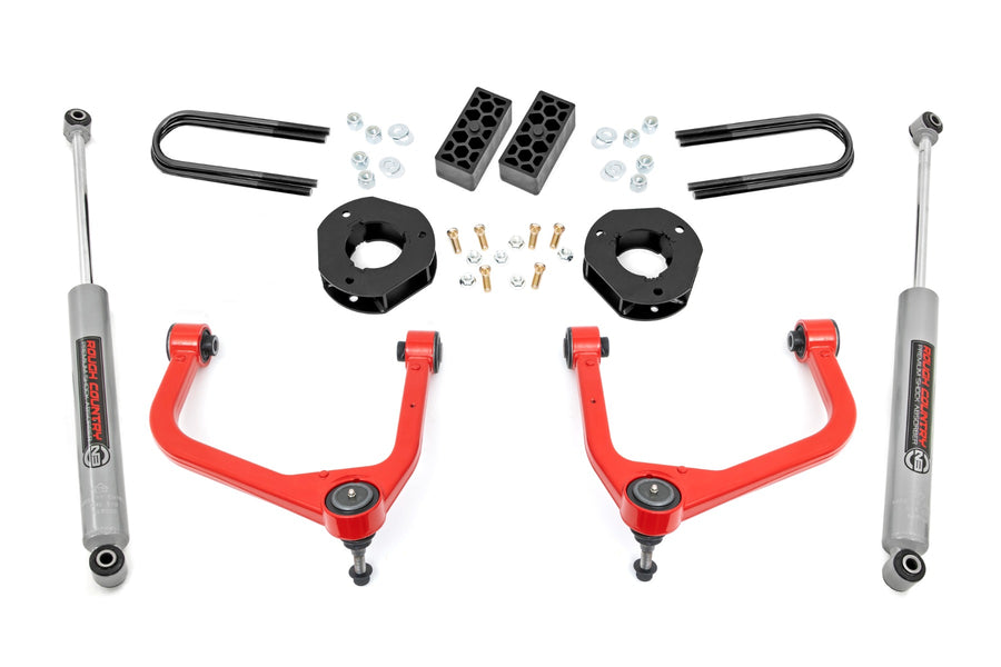 Rough Country - 3.5 Inch Lift Kit - Rear Mono Leaf - Chevy Silverado 1500 2WD/4WD (2025)