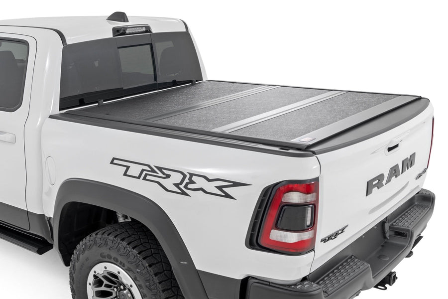Rough Country - Hard Low Profile Bed Cover -6'4 In. - No Rambox - Ram 1500 (19-25)/1500 TRX (21-24)