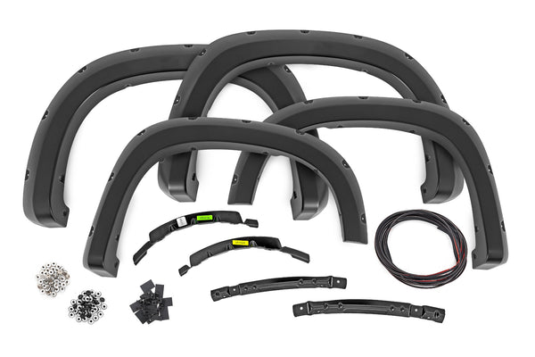 Rough Country - Pocket Fender Flares - GAN Silver Ice Metallic - Chevy Silverado 1500 (22-25)