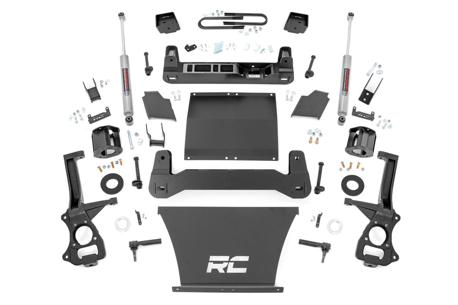 Rough Country - 6 Inch Lift Kit - Mono Leaf Rear - N3 - GMC Sierra 1500 2WD/4WD (2019-2024 & Classic)