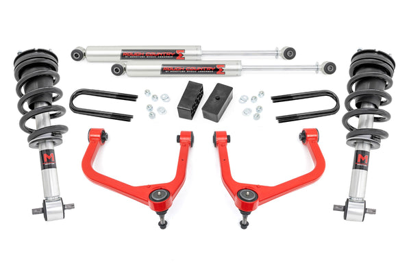 Rough Country - 3.5 Inch Lift Kit - Mono Leaf Rear - M1 Struts/M1 - GMC Sierra 1500 2WD/4WD (2025)