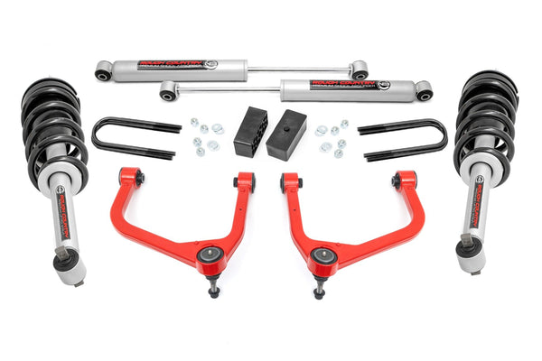 Rough Country - 3.5 Inch Lift Kit - Mono Leaf Rear - N3 Struts - GMC Sierra 1500 2WD/4WD (2019-2025 & Classic)
