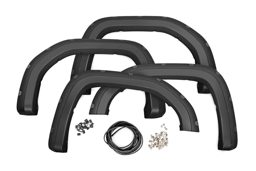 Rough Country - Pocket Fender Flares - G7C Cardinal Red - GMC Sierra 1500 2WD/4WD (2019-2025 & Classic)