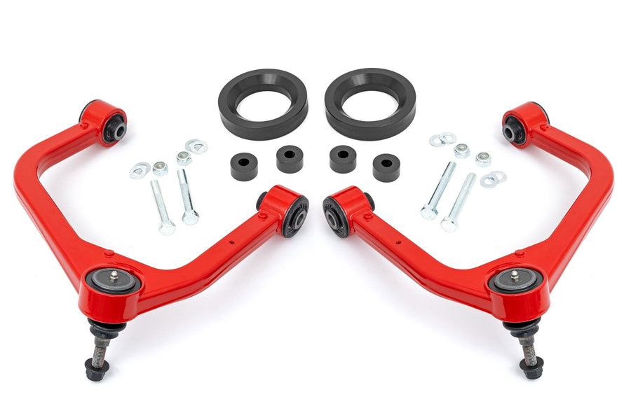 Rough Country - 1.75 Inch Leveling Kit - Forged Red UCA - AT4 - GMC Sierra 1500 (2019-2025 & Classic)