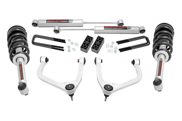 Rough Country - 3.5 Inch Lift Kit - N3 Struts - Chevy Silverado 1500 2WD/4WD (2019-2024 & Classic)