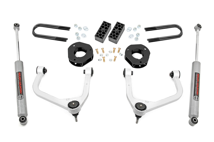 Rough Country - 3.5 Inch Lift Kit - Rear Mono Leaf - Chevy Silverado 1500 2WD/4WD (2025)