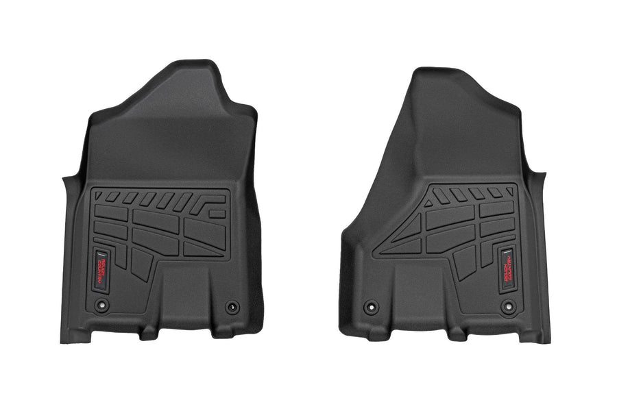 Rough Country - Sure-Fit Floor Mats - Front Bucket - Crew - Ram 2500/3500 2WD/4WD (2019-2025)