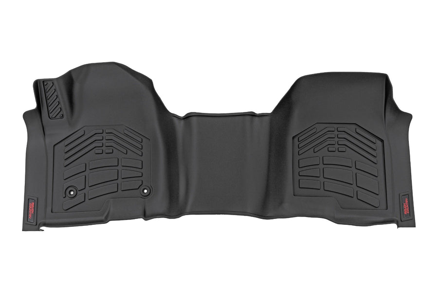 Rough Country - Sure-Fit Floor Mats - Front Over Hump - Crew - Chevy/GMC 1500/2500HD/3500HD (19-25 & Classic)