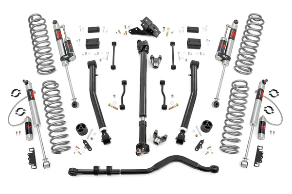 Rough Country - 3.5 Inch Lift Kit - Adj Lower - FR D/S - M1R - Jeep Wrangler Unlimited 4WD (24-25)