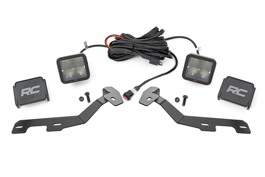 Rough Country - LED Light Kit - Ditch Mount - 2 In. Spectrum Pair - Spot - Ram 1500 (19-25)