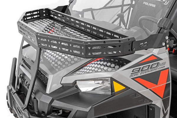 Rough Country - Front Cargo Rack - 6 In. Black Slimline - Polaris Ranger XP 900/Ranger XP 1000