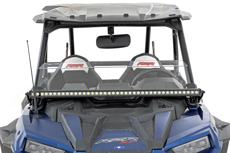 Rough Country - LED Light Kit - Front Mount - 40 In. Black Single Row - Polaris RZR XP 1000