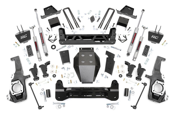 Rough Country - 7 Inch Lift Kit - Torsion Drop - W/ Overloads - Chevy/GMC 2500HD/3500HD (20-25)