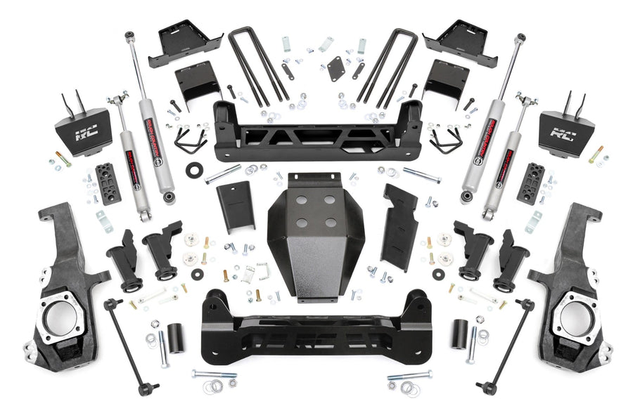 Rough Country - 7 Inch Lift Kit - Torsion Drop - W/ Overloads - Chevy/GMC 2500HD/3500HD (20-25)