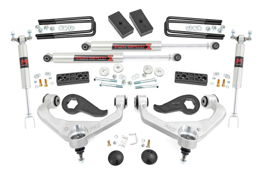 Rough Country - 3 Inch Lift Kit - UCAs - M1 - W/ Overloads - Chevy/GMC 2500HD/3500HD (20-25)