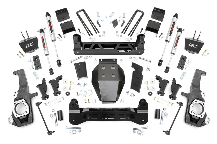Rough Country - 5 Inch Lift Kit - Torsion Drop - V2 - W/ Overloads - Chevy/GMC 2500HD/3500HD (20-25)