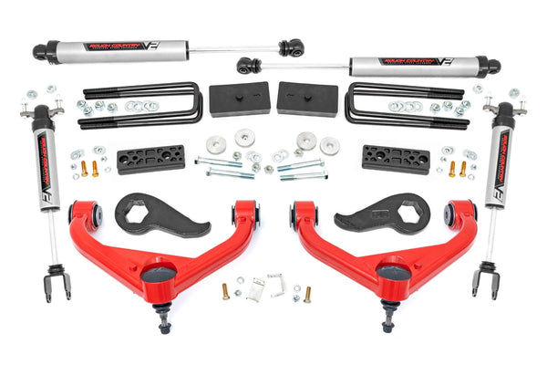 Rough Country - 3 Inch Lift Kit - UCAs - V2 - W/ Overloads - Chevy/GMC 2500HD/3500HD (20-25)