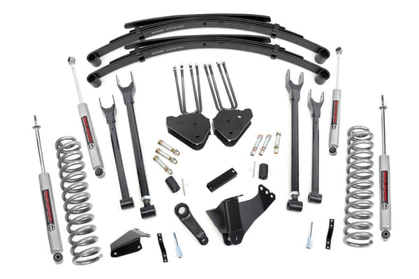 Rough Country - 6 Inch Lift Kit - Diesel - 4 Link - RR Spring - Ford F-250/F-350 Super Duty (05-07)