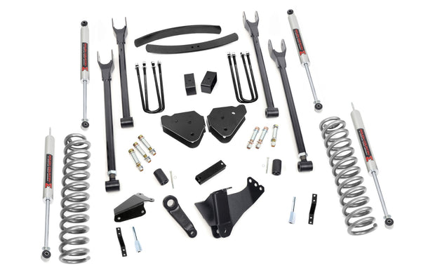 Rough Country - 6 Inch Lift Kit - Diesel - 4 Link - M1 - Add-A-Leaf - Ford F-250/F-350 Super Duty (05-07)