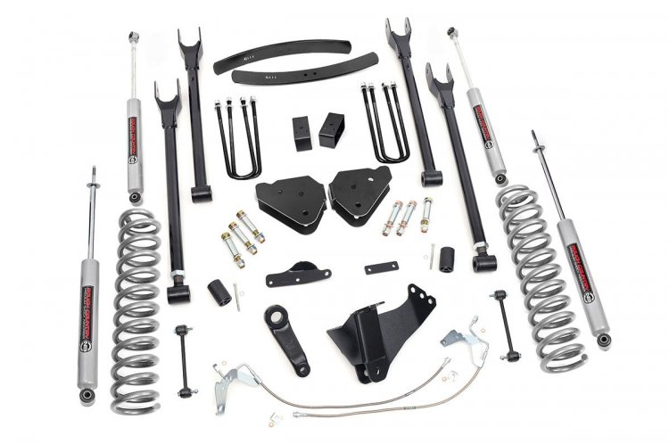 Rough Country - 6 Inch Lift Kit - Gas - 4 Link - Ford F-250/F-350 Super Duty 4WD (2008-2010)
