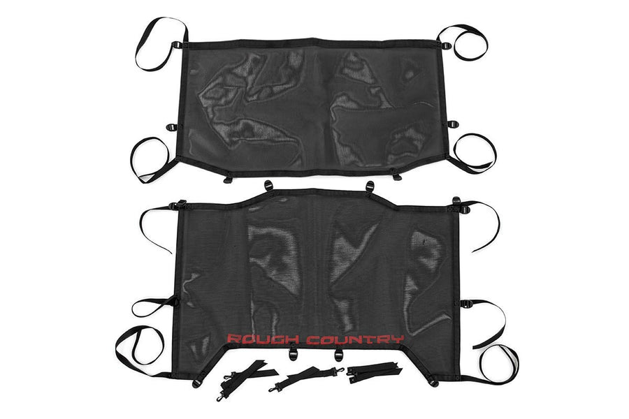 Rough Country - Mesh Bikini Top Plus - Black - Jeep Wrangler JL (21-23)/Wrangler Unlimited (18-23)