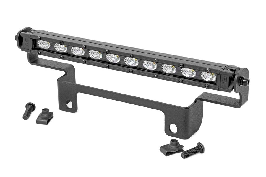 Rough Country - LED Light Kit - Bumper Mount - 10 In. Black Slimline - Honda Pioneer 1000