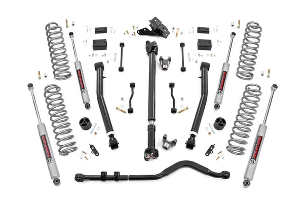 Rough Country - 3.5 Inch Lift Kit - Adj LCA - FR D/S - Jeep Wrangler JL 4WD (2024-2025)
