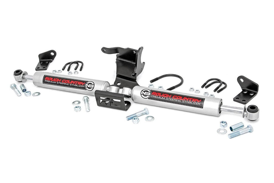 Rough Country - N3 Steering Stabilizer - Dual - 2.5-8 Inch Lift - Jeep Gladiator JT/Wrangler JL (18-25)