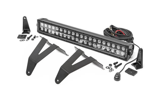 Rough Country - LED Light Kit - Bumper Mount - 20 In. Black Dual Row - Ram 1500 2WD/4WD (19-24)