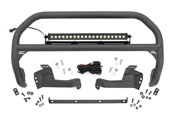 Rough Country - Nudge Bar - 20 Inch Black Single Row LED - Ford Bronco Sport 4WD (2021-2025)