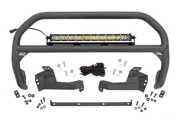 Rough Country - Nudge Bar - 20 Inch Chrome Single Row LED - Ford Bronco Sport 4WD (2021-2025)