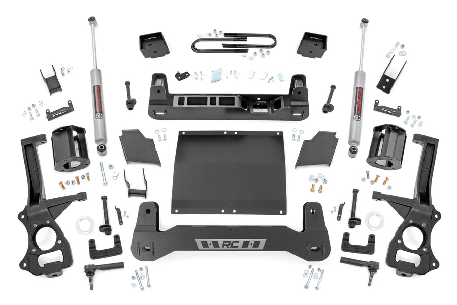 Rough Country - 6 Inch Lift Kit - Mono Leaf Rear - Diesel - Chevy Silverado 1500 4WD (22-24)