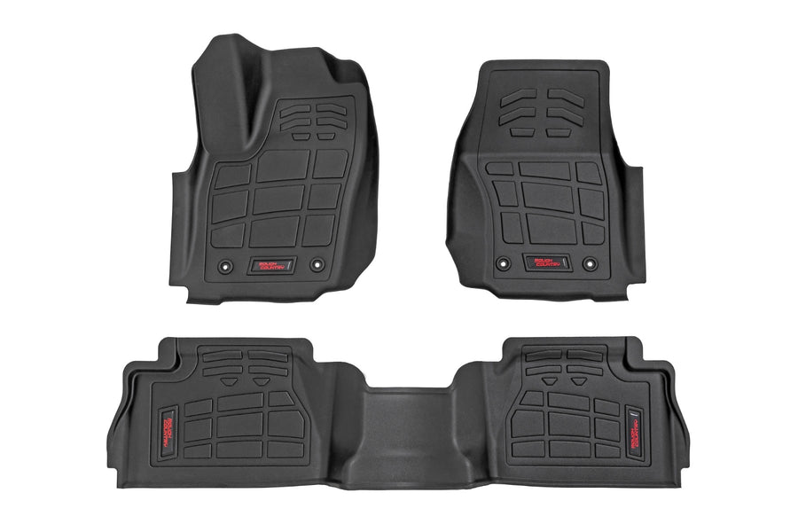 Rough Country - Sure-Fit Floor Mats - Front & Rear - Double Cab - Toyota Tacoma (24-25)
