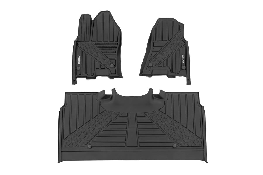 Rough Country - Flex-Fit Floor Mats - FR & RR - Crew - Ram 1500 2WD/4WD (2025)