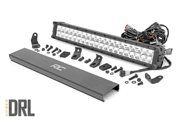 Rough Country - 20 Inch Chrome Series LED Light Bar - Dual Row - Amber DRL